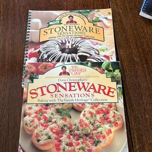Pampered Chef Stoneware Sensations Dinner Recipes Heritage Cookbooks (2)